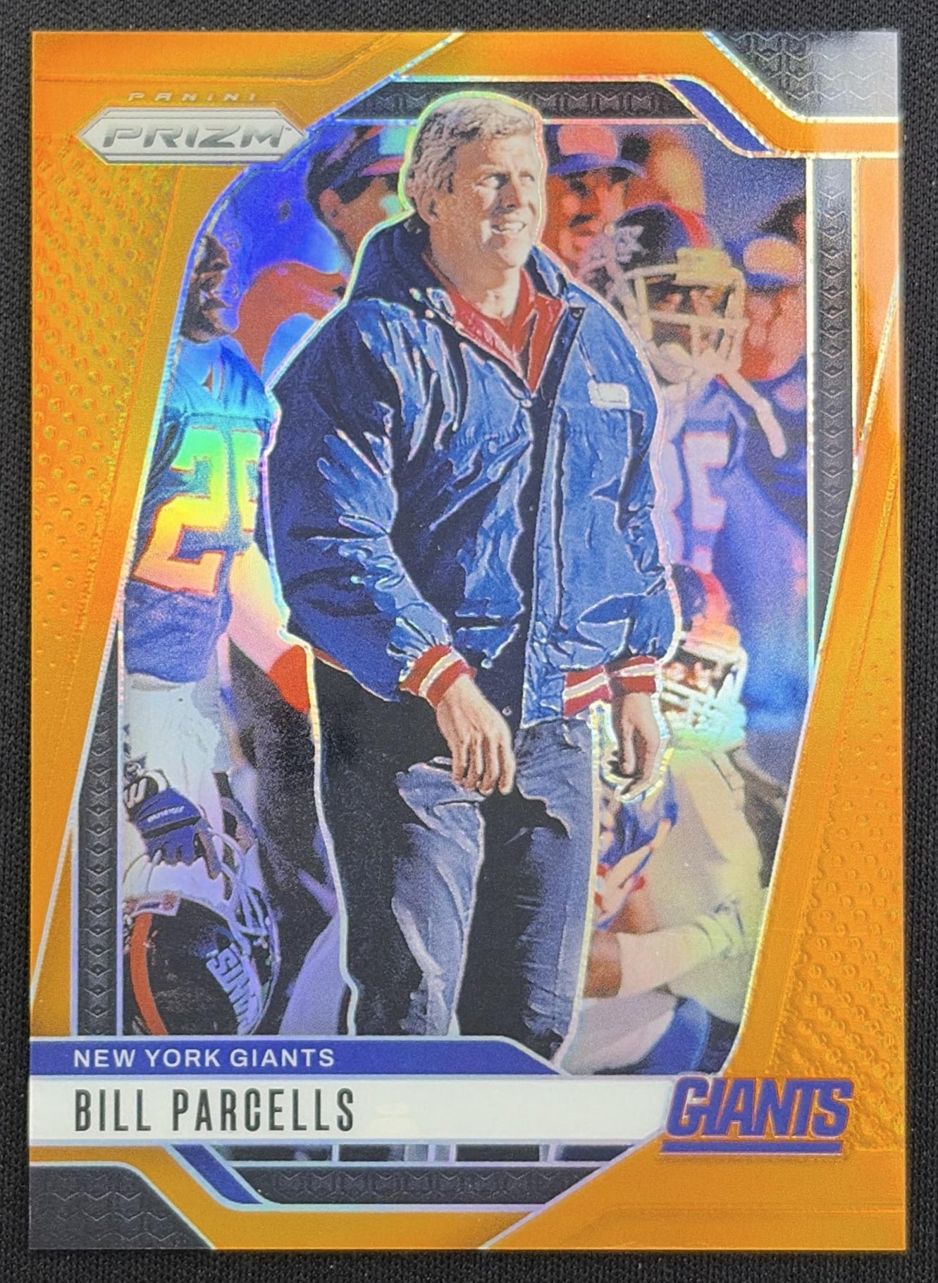 Bill Parcells 2024 Panini Prizm Orange /249 Giants front