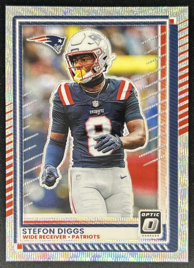 Stefon Diggs 2025 Panini Donruss Optic Wave Prizm /300 Patriots front
