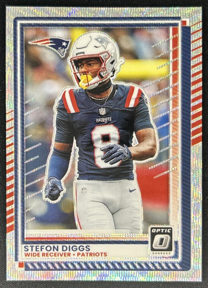 Stefon Diggs 2025 Panini Donruss Optic Wave Prizm /300 Patriots front
