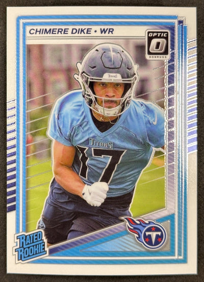 Chimere Dike 2025 Donruss Optic Rated Rookie Titans Sports Trading Card