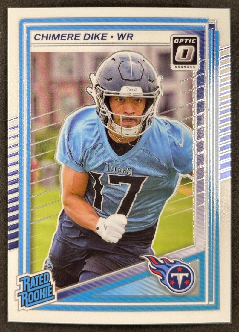 Chimere Dike 2025 Donruss Optic Rated Rookie Titans