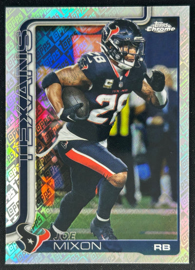 Joe Mixon 2025 Topps Chrome Topps Chrome Refractor Texans Sports Trading Cards