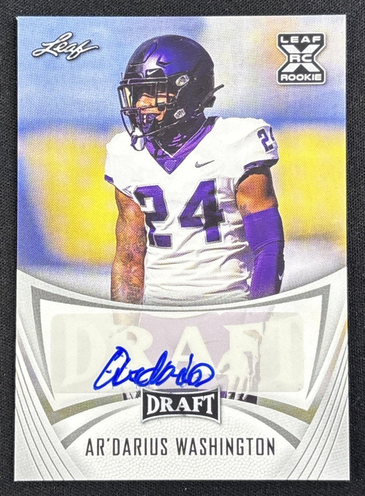 Ar Darius Washington 2021 Leaf Draft Auto Horned Frogs