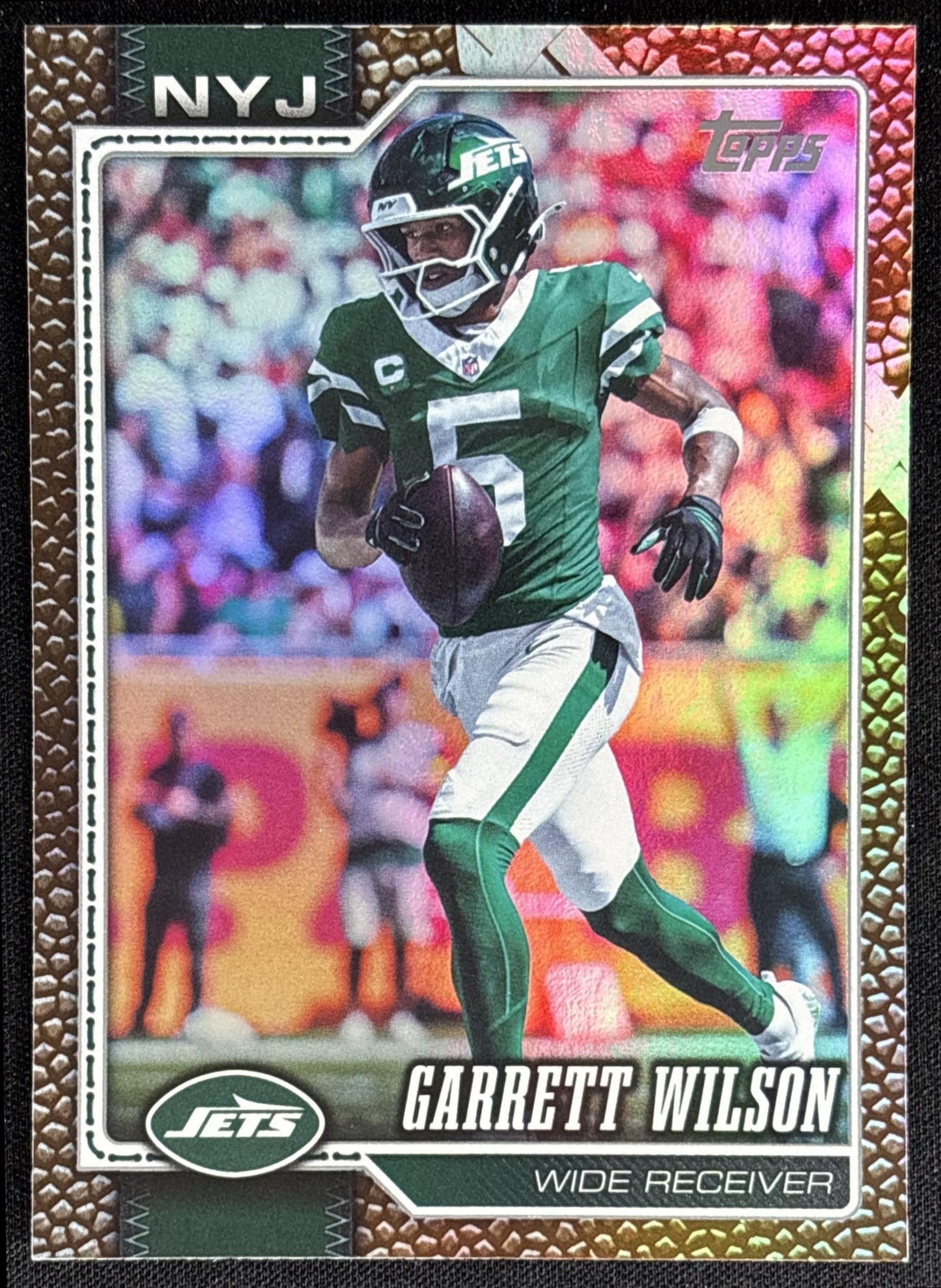 Garrett Wilson 2026 Topps Football Leather Foil Jets