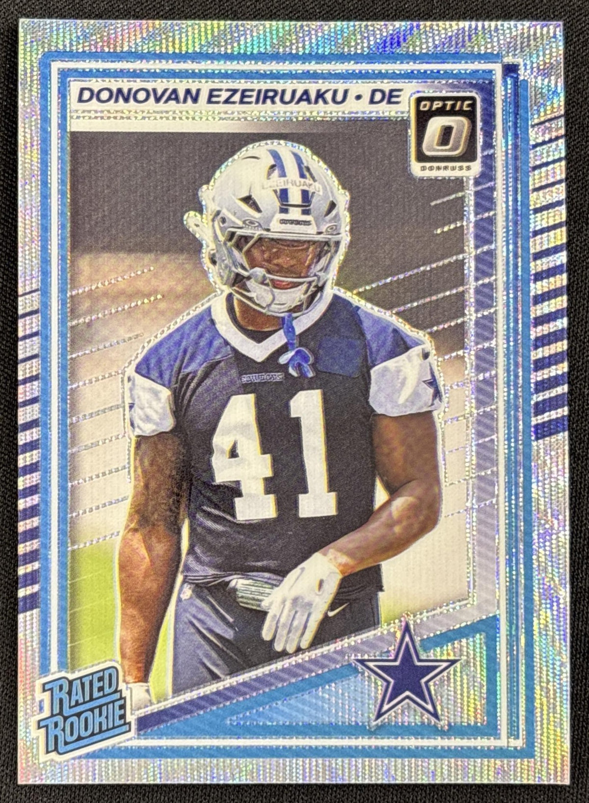 Donovan Ezeiruaku 2025 Panini Donruss Optic Rated Rookie Wave Prizm /300 Cowboys
