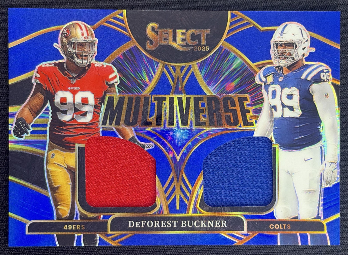 DeForest Buckner 2025 Panini Select Multiverse Jerseys Blue Prizm 49ers Colts