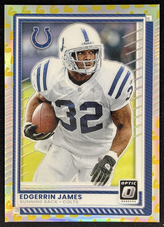Edgerrin James 2025 Panini Donruss Optic Flex Prizm /199 Colts front