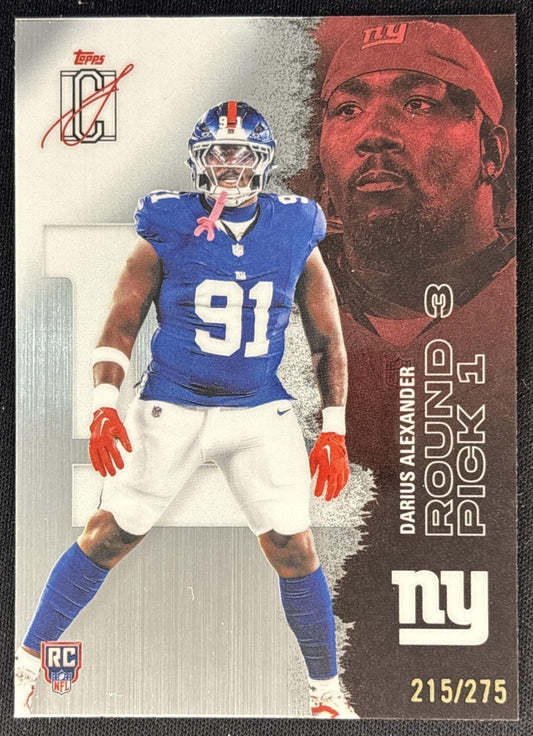 Darius Alexander 2025 Signature Class Chrome Rookie Silver Refractor /275