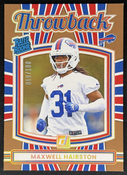 Maxwell Hairston 2025 Donruss Rated Rookie Throwback Studio Series /100 Bills front