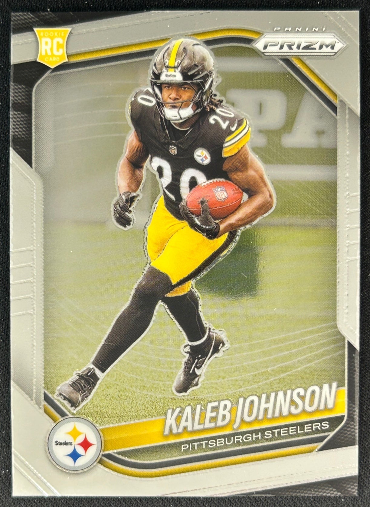 Kaleb Johnson 2025 Panini Prizm Steelers Sports Trading Cards