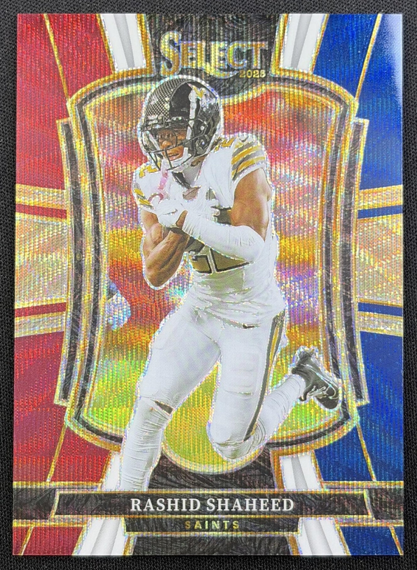 Rashid Shaheed 2025 Panini Select Premier Level Tri-Color Prizm /299 Saints