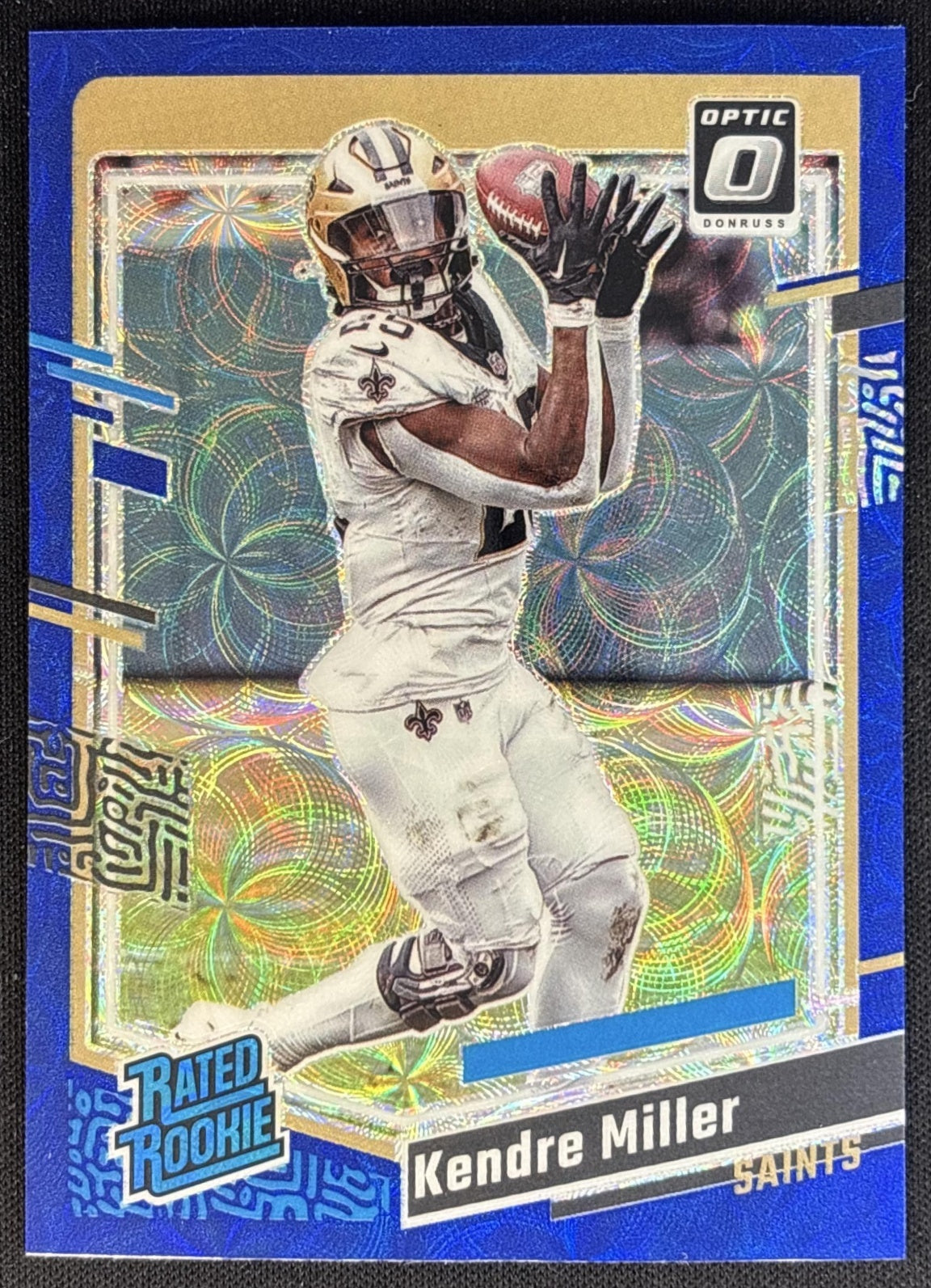 Kendre Miller 2023 Panini Donruss Optic Blue Scope Prizm Saints