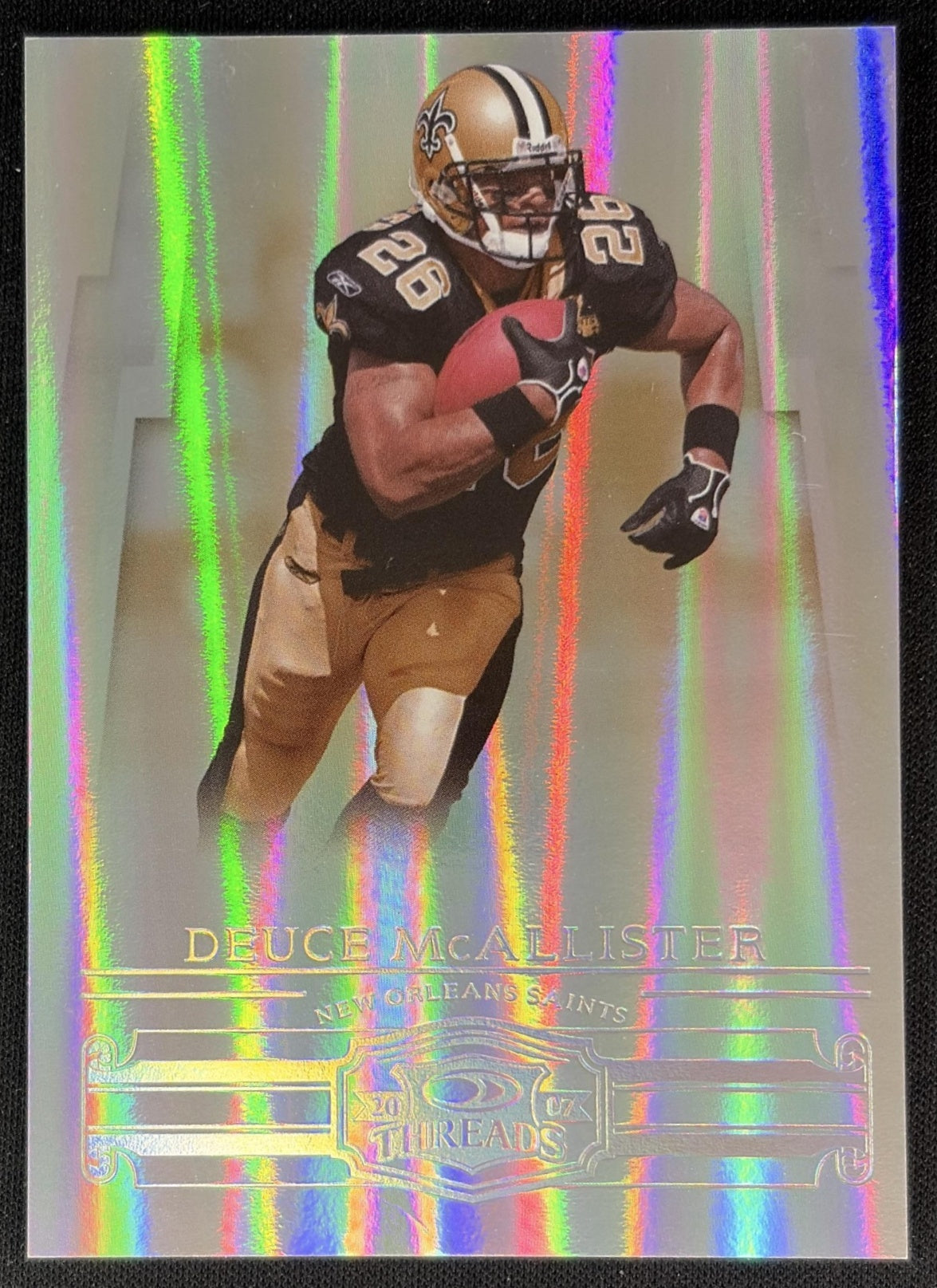 Deuce McAllister 2007 Donruss Threads Silver Holofoil /100 Saints
