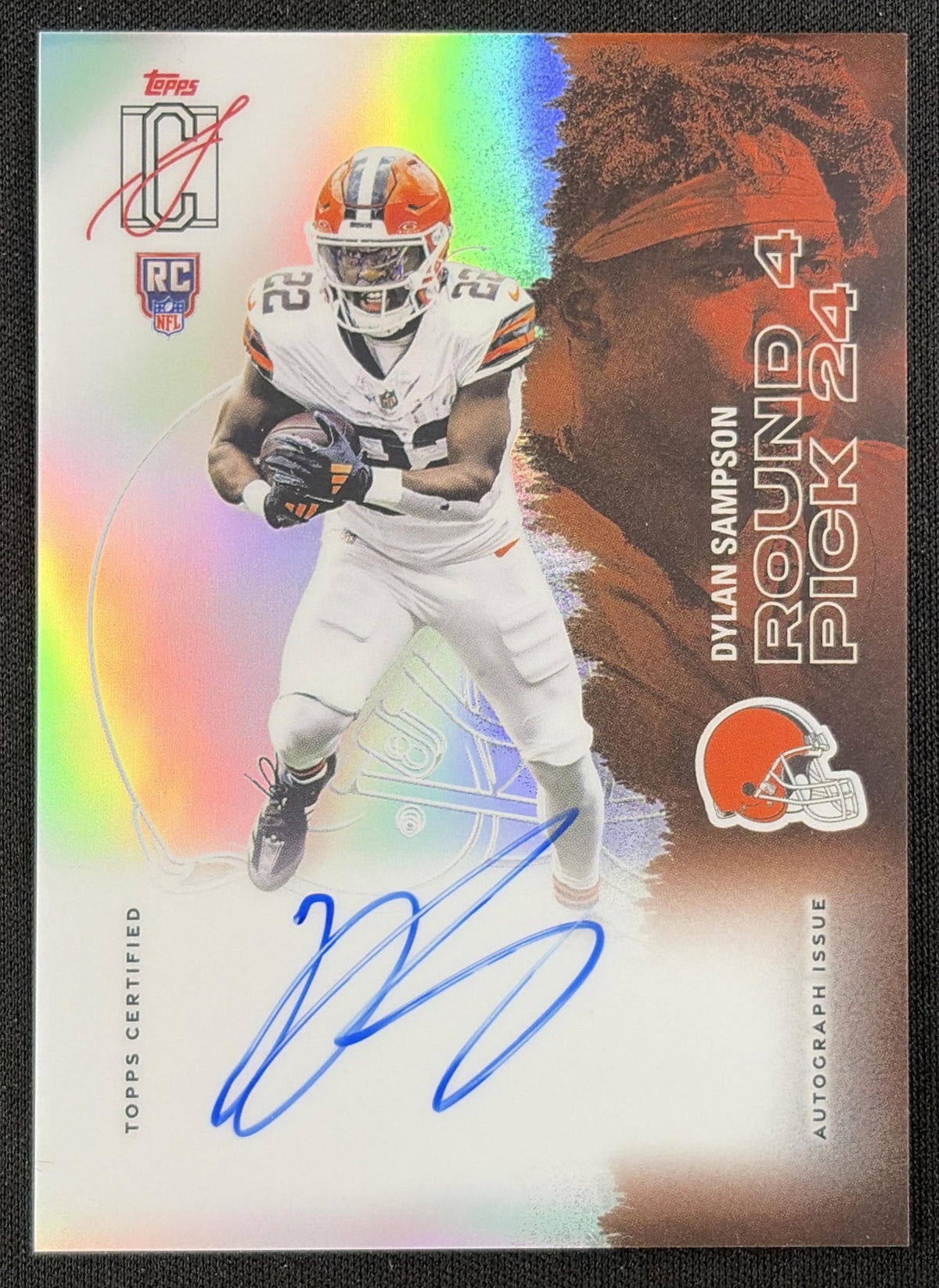 Dylan Sampson 2025 Topps Signature Class Rookie Chrome Auto Browns