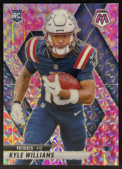 Kyle Williams 2025 Panini Mosaic Rookies Camo Pink Prizm Patriots front