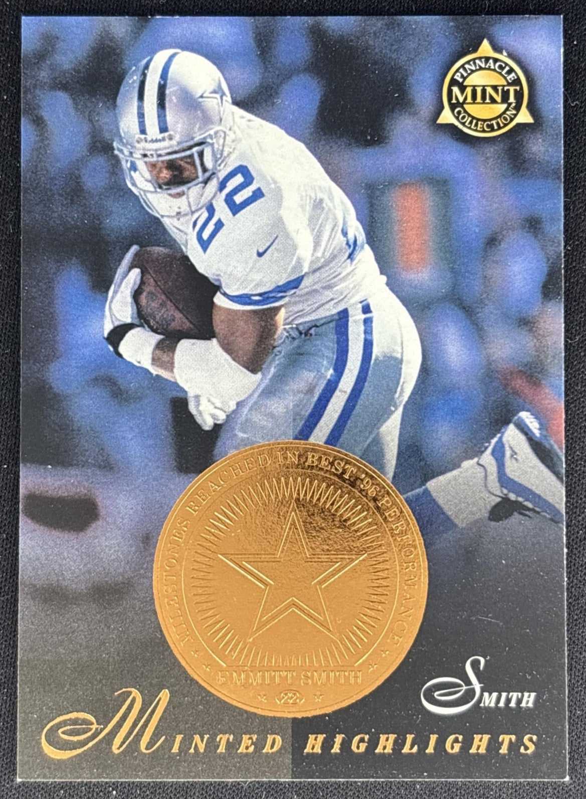 Emmitt Smith 1997 Pinnacle Mint Cowboys front