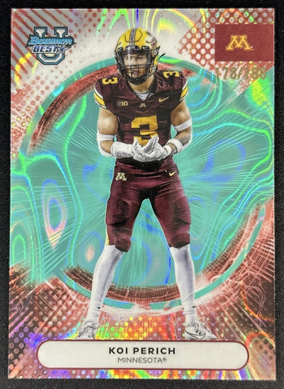 Koi Perich 2025 Best University Aqua Lava Refractor /199 Golden Gophers Vikings