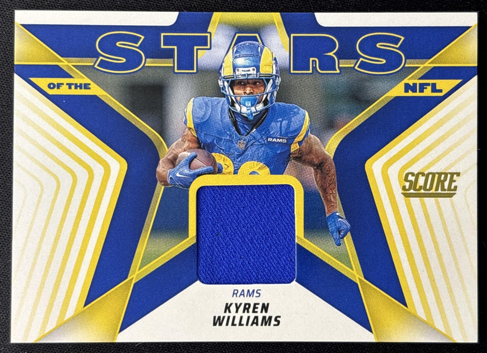 Kyren Williams 2025 Panini Score Stars of the NFL Jersey Rams front