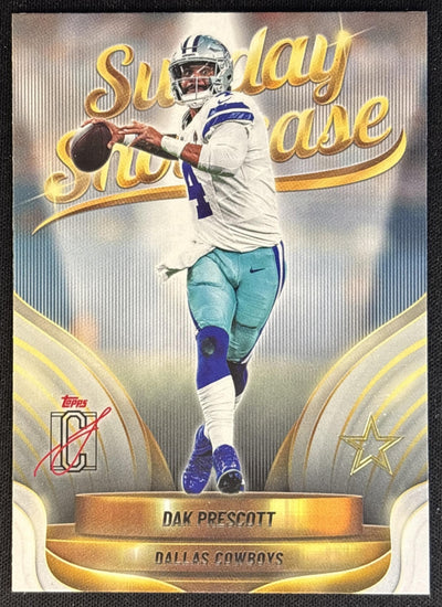 Dak Prescott 2025 Topps Signature Class Sunday Showcase Cowboys Sports Trading Cards