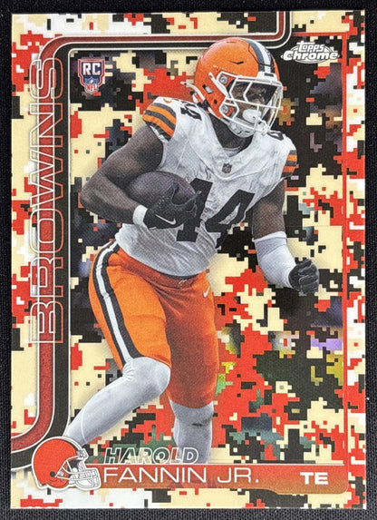 Harold Fannin Jr. 2025 Topps Chrome Team Camo Variation Browns - Cleveland Browns