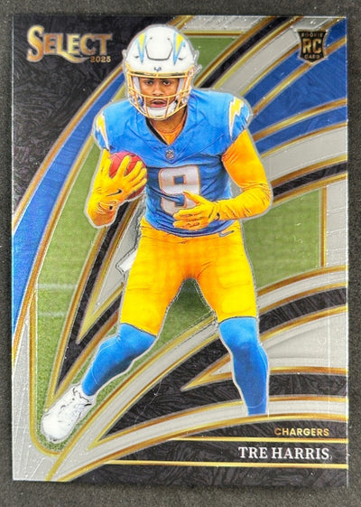 Tre Harris 2025 Select Club Level Chargers Sports Trading Cards