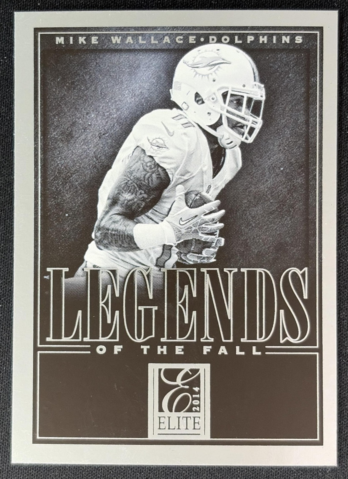 Mike Wallace 2014 Panini Elite Legends of the Fall Silver Dolphins - Front