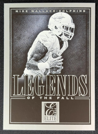Mike Wallace 2014 Panini Elite Legends of the Fall Silver Dolphins - Front