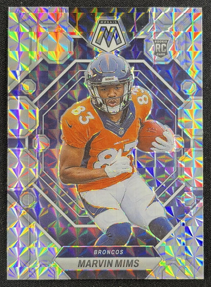 Marvin Mims 2023 Panini Mosaic Broncos Sports Trading Card