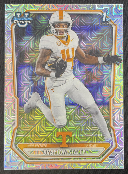 Braylon Staley 2026 Bowman Chrome Prospects Mojo Refractor Volunteers