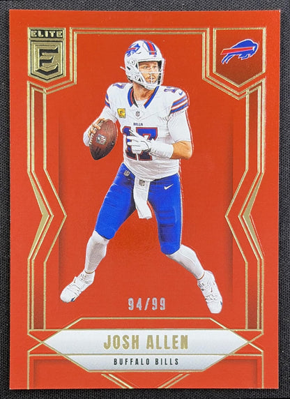 Josh Allen 2025 Panini Donruss Elite Red /99 Bills