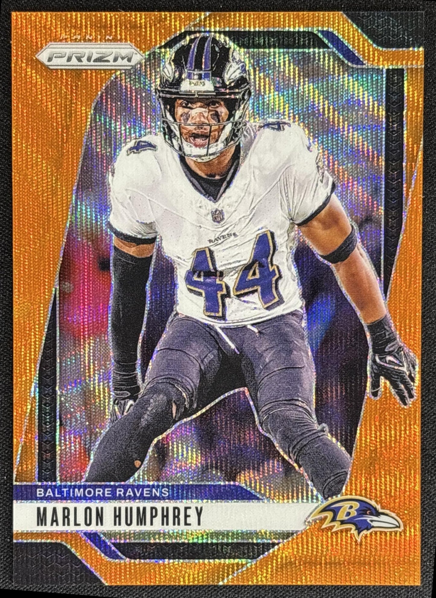 Marlon Humphrey 2024 Panini Prizm Orange Wave /60 Ravens