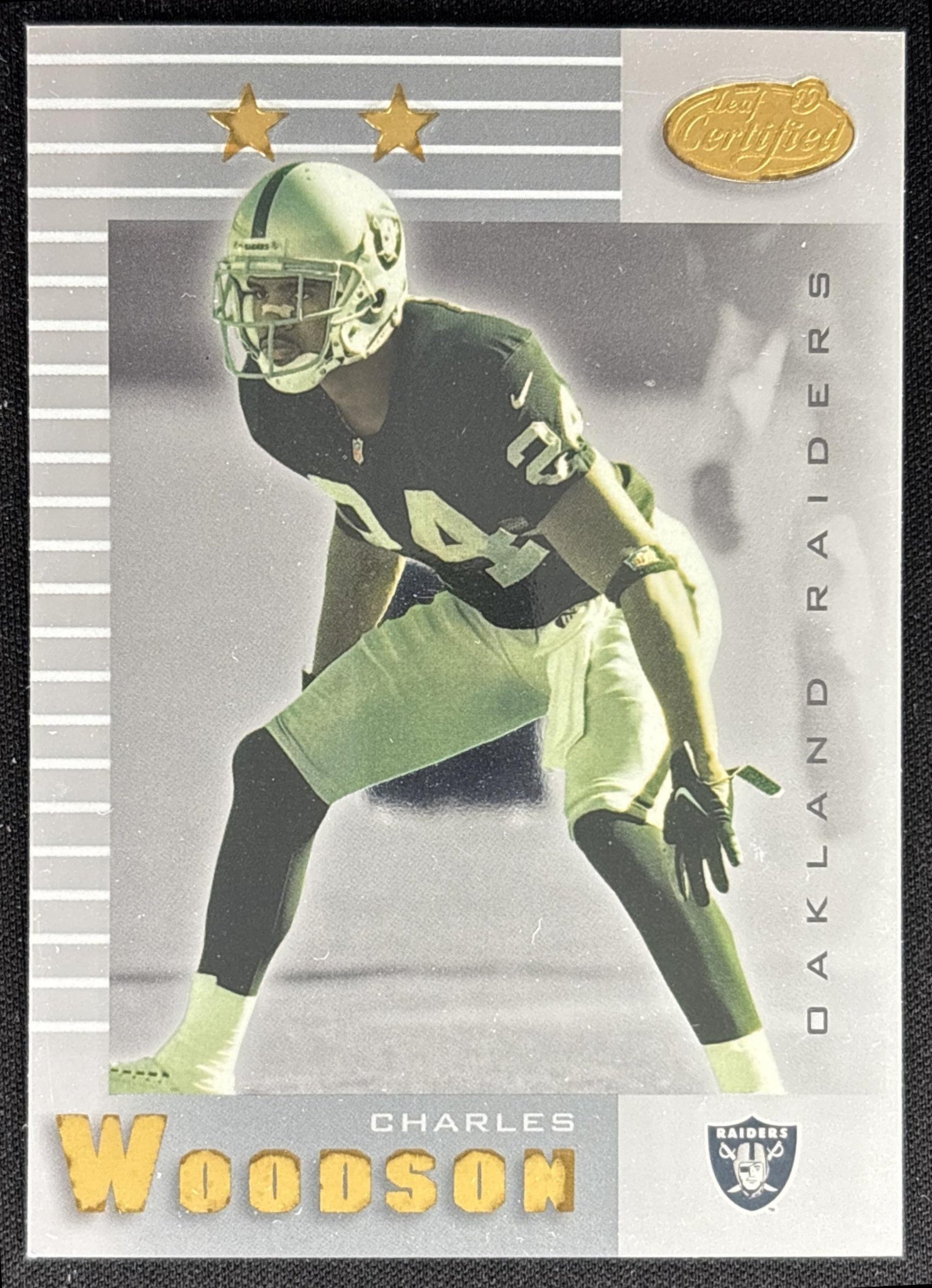 Charles Woodson 1999 Leaf Certified Raiders front