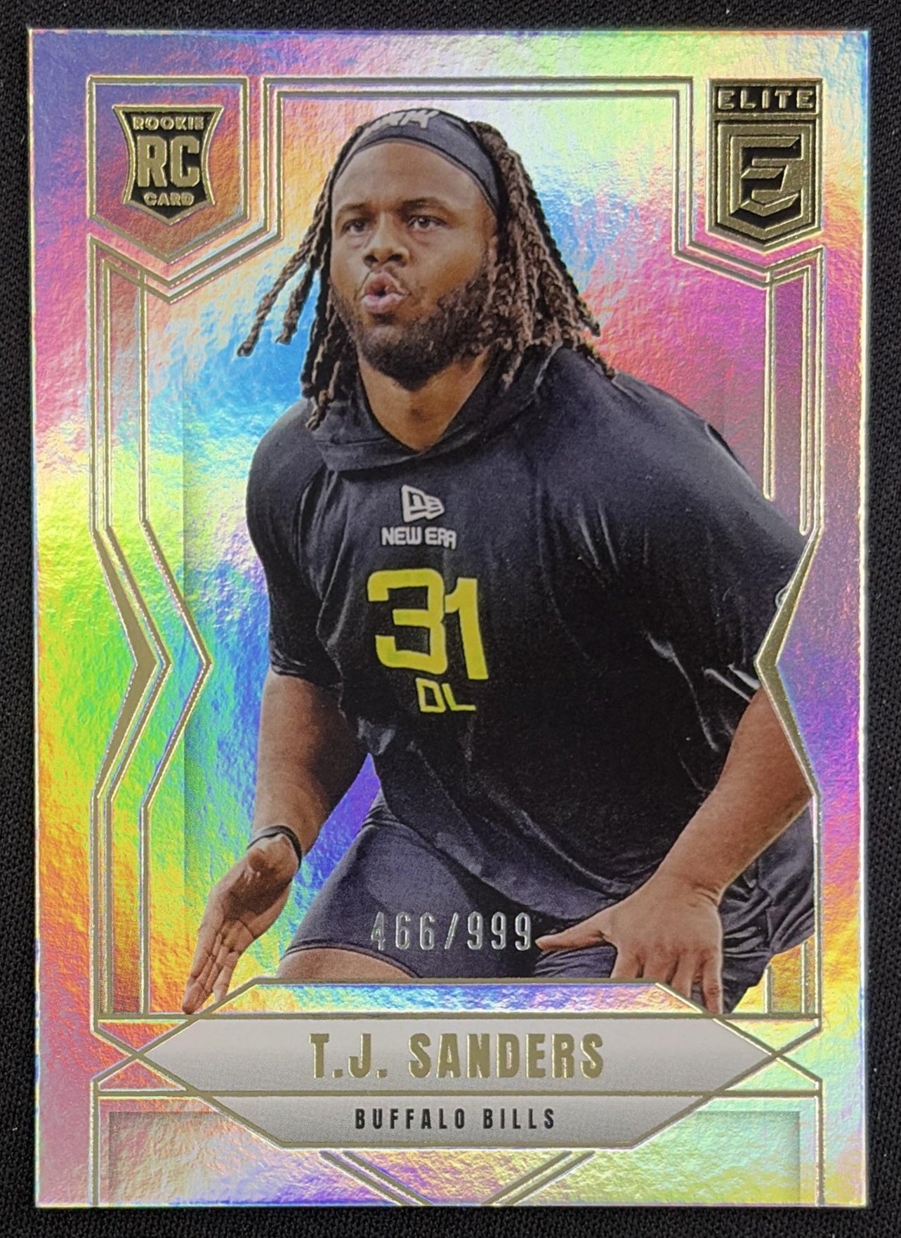 T.J. Sanders 2025 Panini Donruss Elite Rookies /999 Bills Buffalo Bills