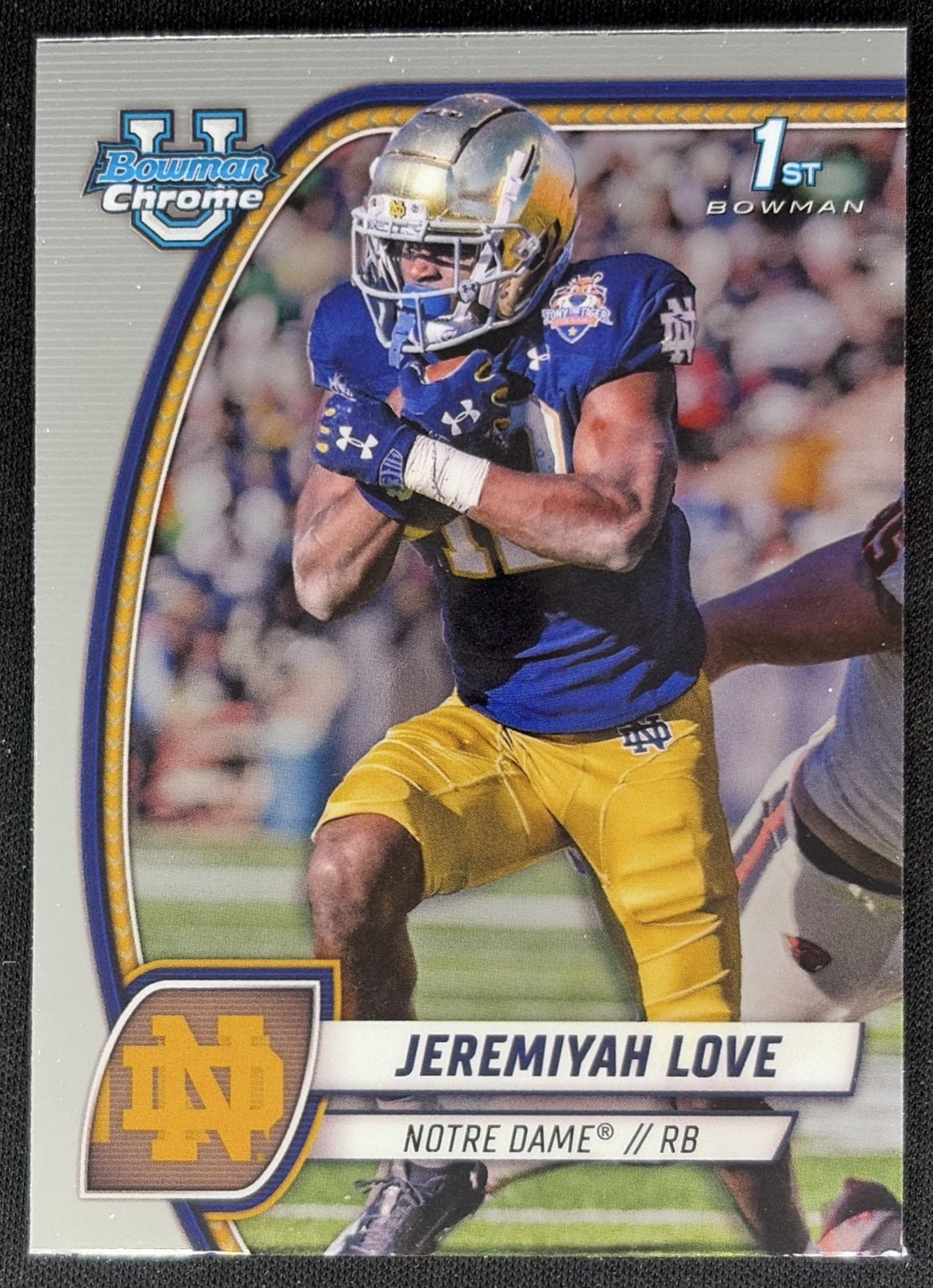 Jeremiyah Love 2024 Bowman Chrome University Fighting Irish front