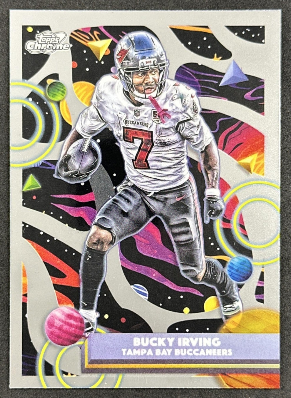 Bucky Irving 2025 Topps Cosmic Chrome Buccaneers front
