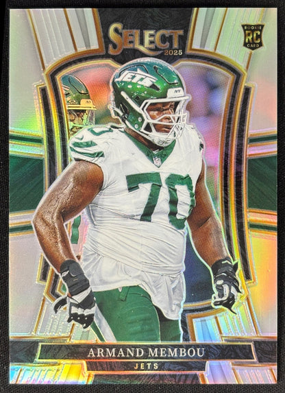 Armand Membou 2025 Select Premier Level Silver Prizm Jets Sports Trading Card