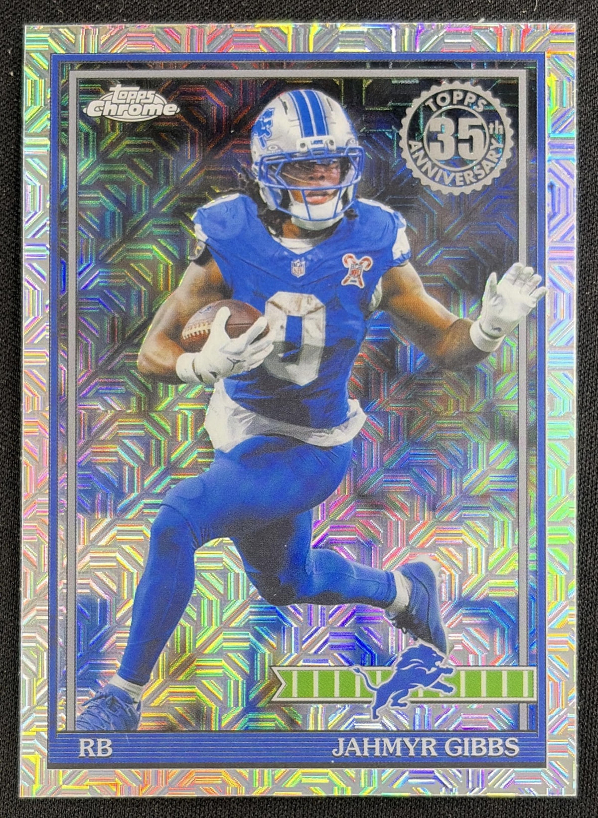 Jahmyr Gibbs 2026 Topps 1991 Chrome Mojo Refractor Lions