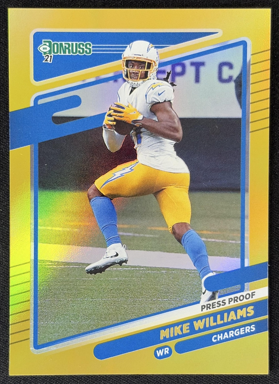 Mike Williams 2021 Panini Donruss Press Proof Premium Chargers - Los Angeles Chargers