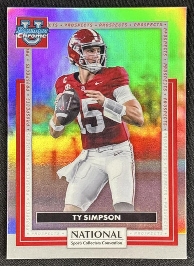 Ty Simpson 2026 Topps NSCC Collection Bowman U Chrome Auto Sports Trading Cards