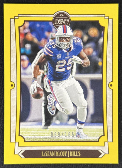 LeSean McCoy 2019 Panini Legacy Yellow /165 Bills Sports Trading Card
