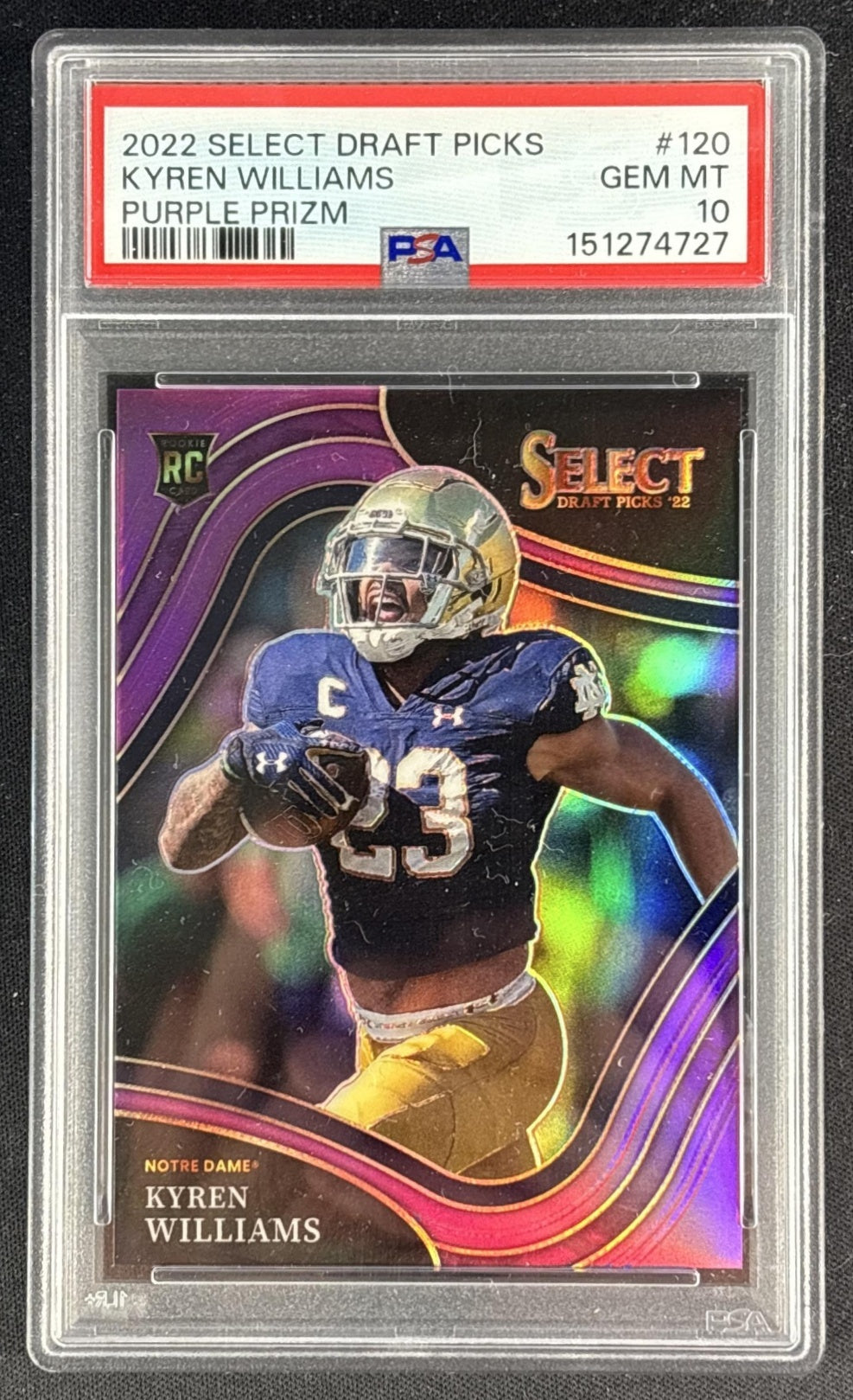 Kyren Williams 2022 Select Draft Picks Purple Prizm /75 PSA 10 Rams 151274727 Sports Trading Cards