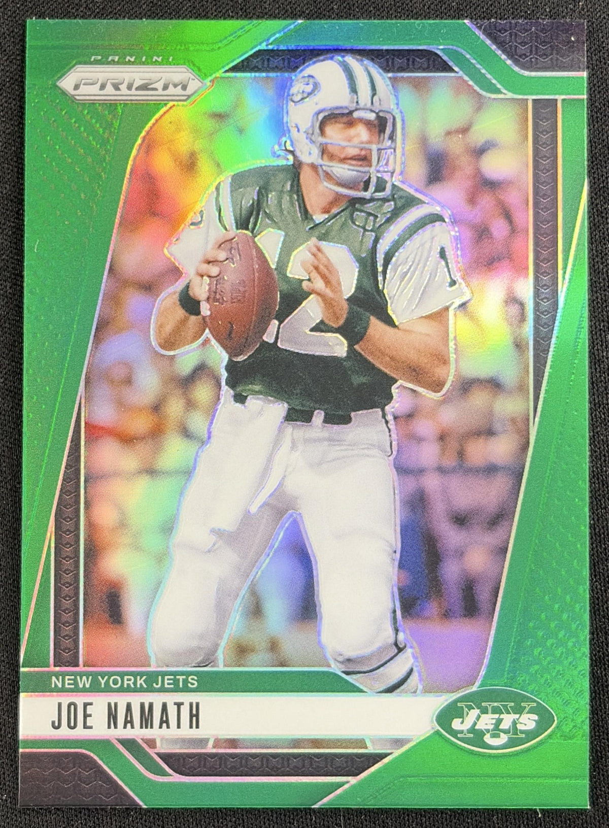Joe Namath 2024 Panini Prizm Green Jets Sports Trading Card
