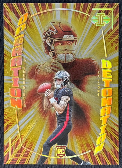 Desmond Ridder 2022 Illusions Operation Detonation Gold /25 Falcons front | Wayne Collection