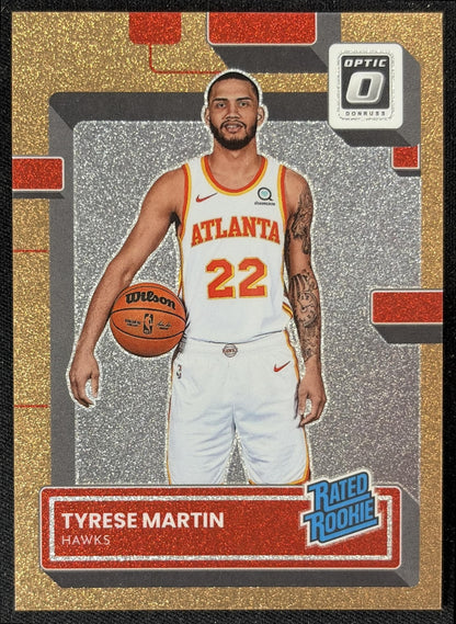 Tyrese Martin 2022 Panini Donruss Optic Copper Glitter /99 Hawks front