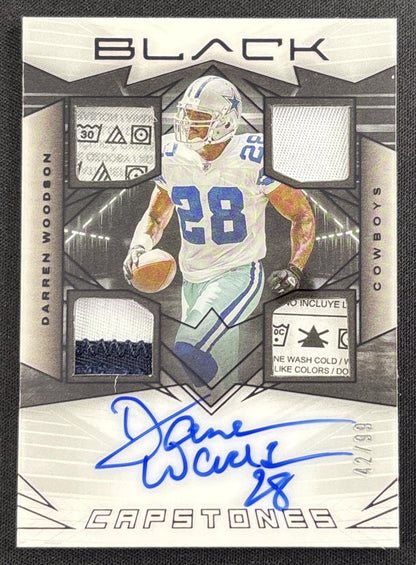Darren Woodson 2024 Panini Black Capstones Auto /99 Cowboys