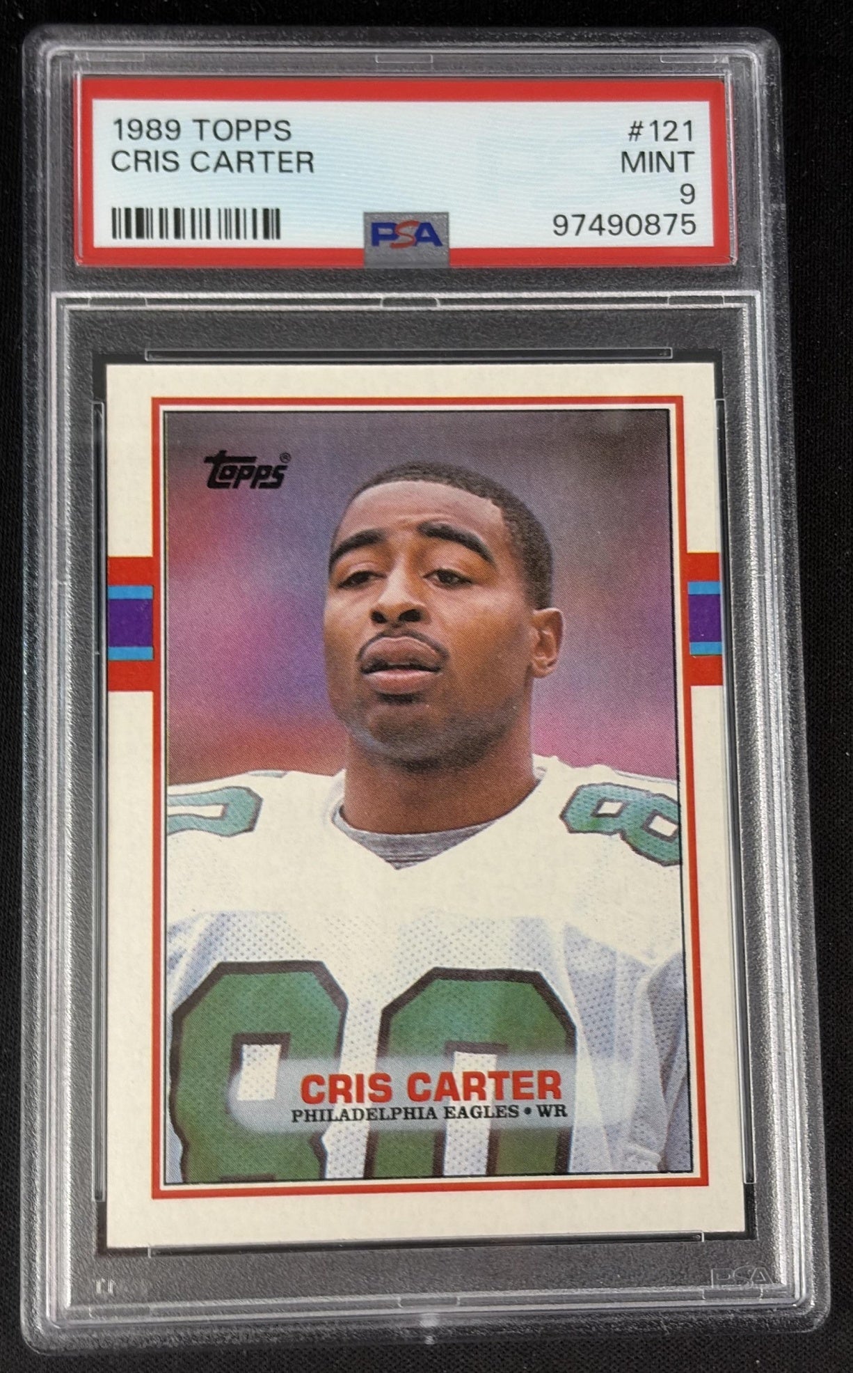 Cris Carter 1989 Topps PSA 9 Eagles 97490875 Sports Trading Card