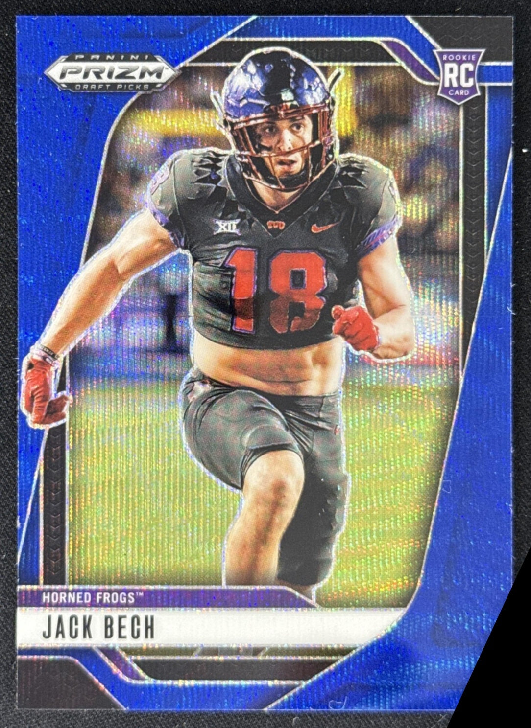 Jack Bech 2025 Panini Prizm Draft Picks Blue Wave /299 Horned Frogs Sports Trading Card