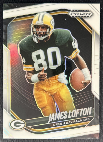James Lofton 2025 Panini Prizm Black White /175 Packers
