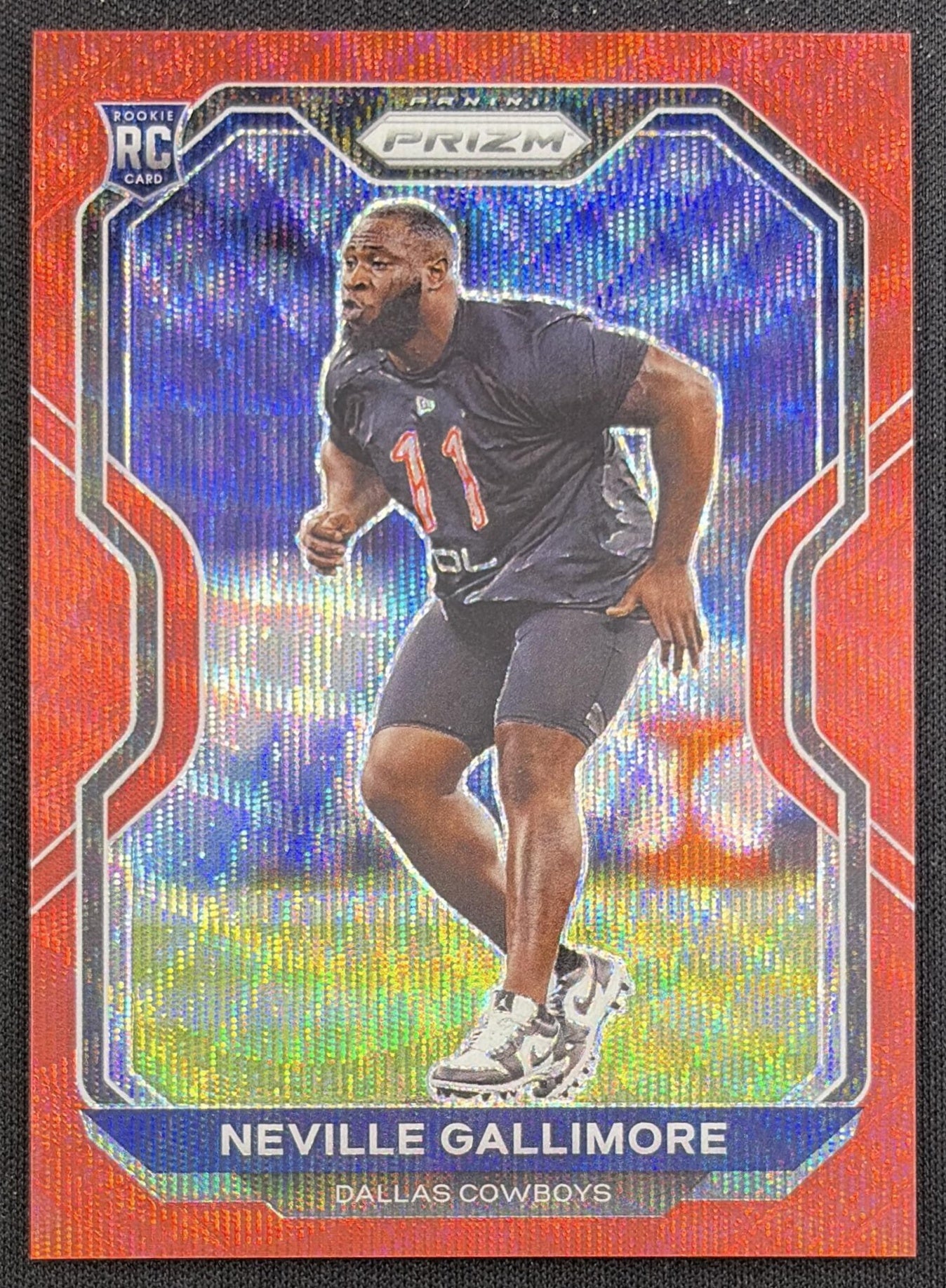Neville Gallimore 2020 Panini Prizm Rookie Auto Red Wave /149 Cowboys