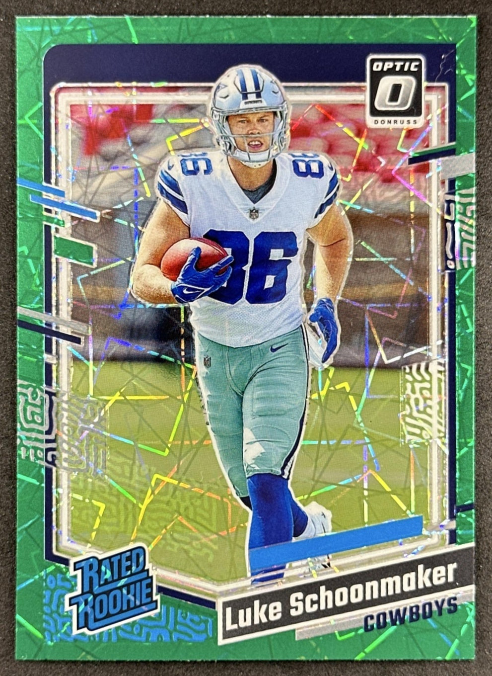 Luke Schoonmaker 2023 Panini Donruss Optic Green Velocity Prizm Cowboys Sports Trading Card